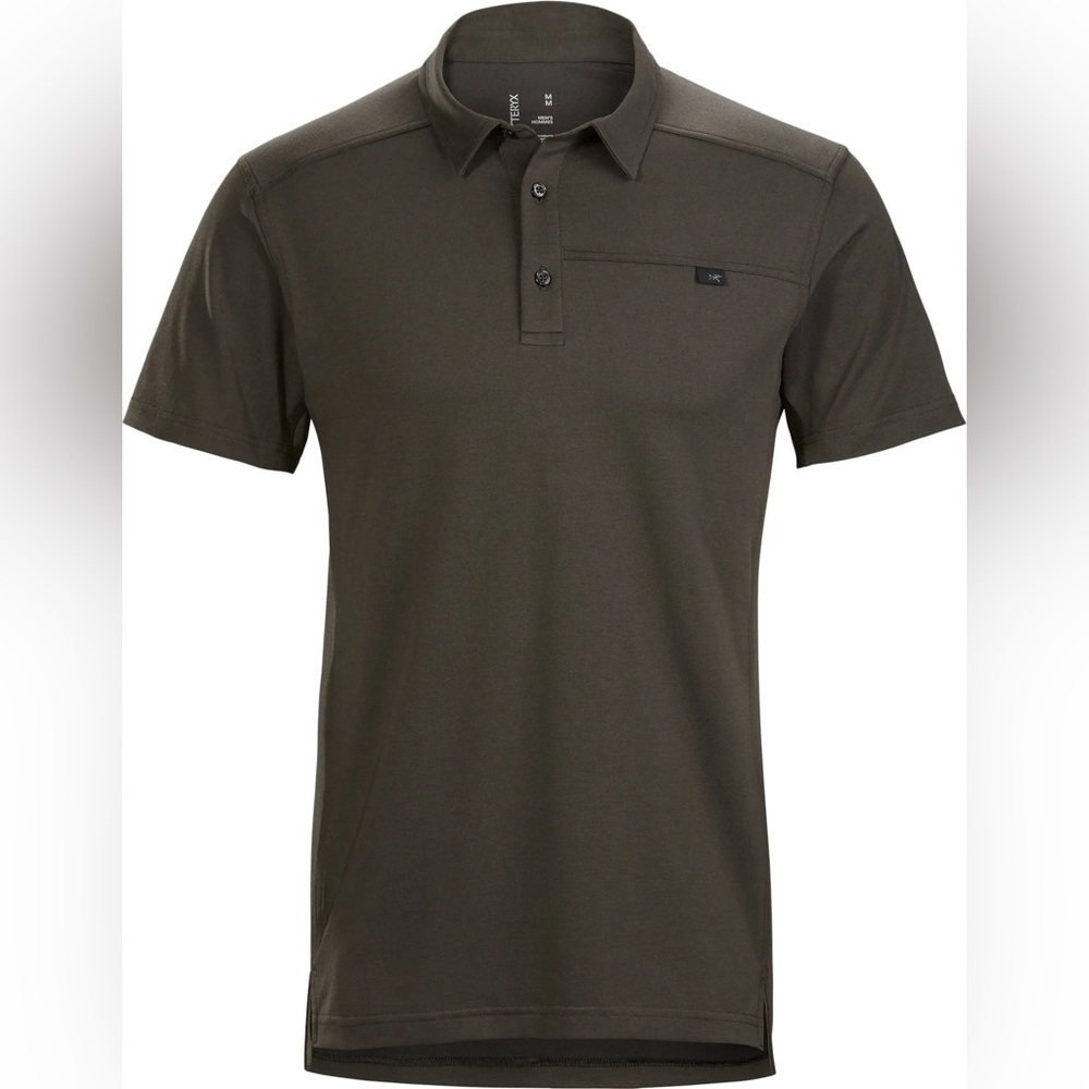 Arc’teryx Captive Polo Shirt Gray Performance Short Sleeve Men’s Large - Picture 7 of 13